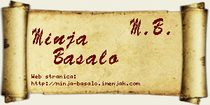 Minja Basalo vizit kartica